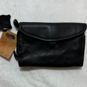 NWT Canyon Outback Leather Black Men's Travel Organizer